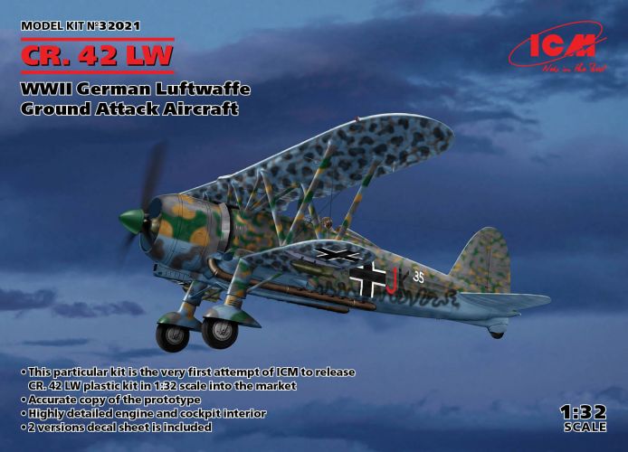 ICM 1/32 32021 CR.42 LW WWII GERMAN GROUND ATTACK AIRCRAFT