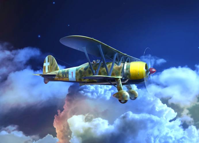 ICM 1/32 32024 FIAT CR.42 CN WWII ITALIAN NIGHT FIGHTER