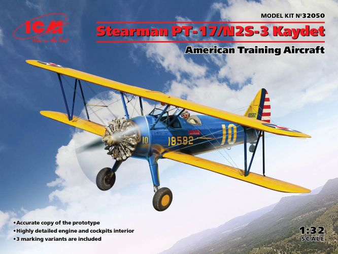 ICM 1/32 32050 STEARMAN PT-17/ N2S-3 KAYDET