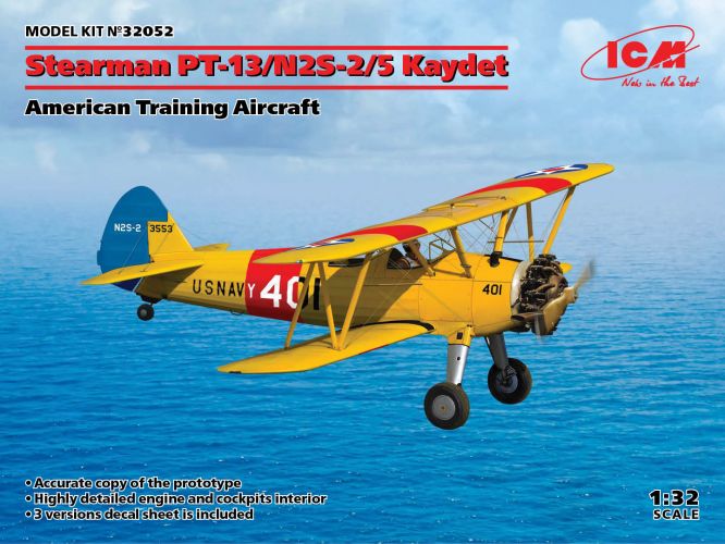 ICM 1/32 32052 STEARMAN PT-13/NS-2-2/5 KAYDET
