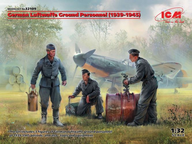 ICM 1/32 32109 GERMAN LUFTWAFFE GROUND PERSONNEL 1939-1945