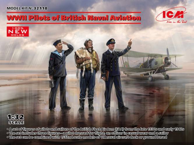 ICM 1/32 32118 WWII PILOTS OF BRITISH NAVAL AVIATION