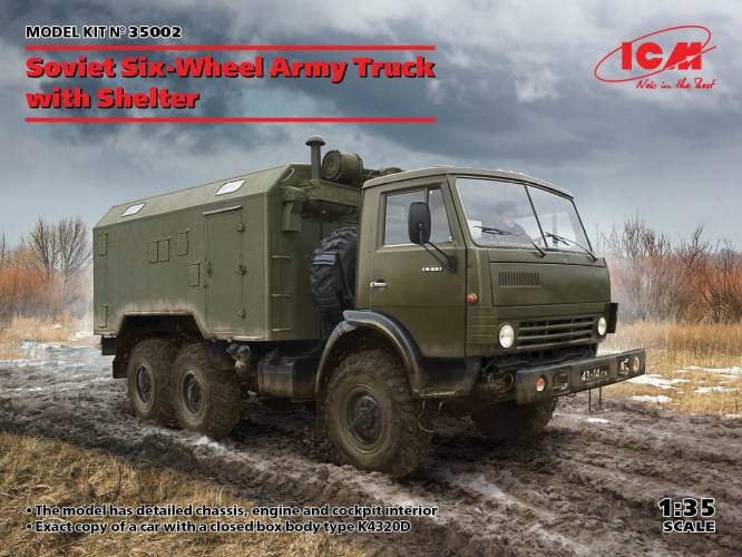 ICM 1/35 35002 SOVIET SIX-WHEELED ARMY TRUCK WITH SHELTER