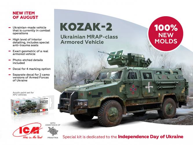 ICM 1/35 35014  KOZAK-2   UKRANIAN MRAP-CLASS ARMOURED VEHICLE