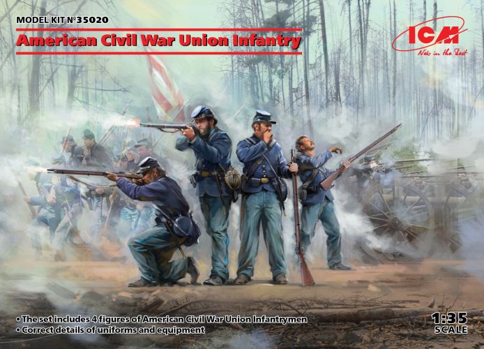 ICM 1/35 35020 AMERICAN CIVIL WAR UNION INFANTRY