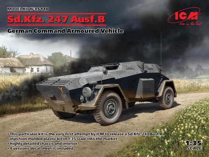 ICM 1/35 35110 Sd.Kfz. 247 Ausf.B GERMAN COMMMAND ARMOURED VEHICLE