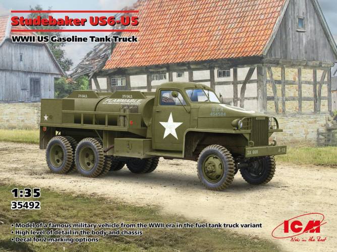 ICM 1/35 35492 STUDEBAKER US6-U5 WWII US GASOLINE TRUCK