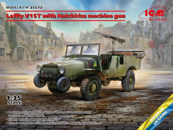 ICM 1/35 35572 LAFFLY V15T WITH HOTCHKISS MG