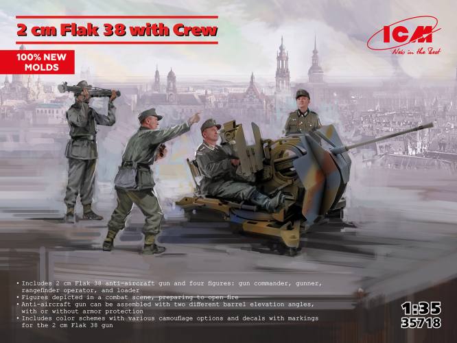 ICM 1/35 35718 2CM FLAK 38 WITH CREW