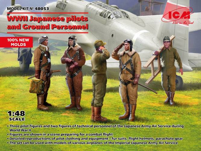 ICM 1/48 48053 WWII JAPANESE PILOTS AND GROUND PERSONNEL