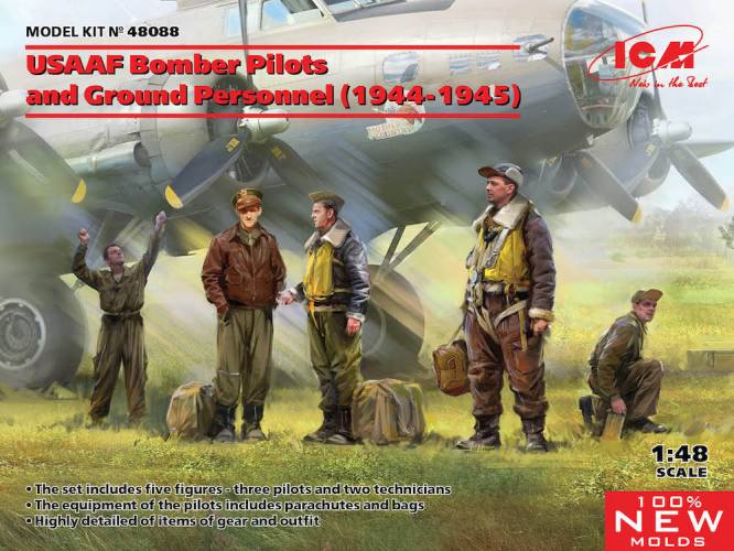 ICM 1/48 48088 USAFF BOMBER PILOTS AND GROUND PERSONNEL 1944-45