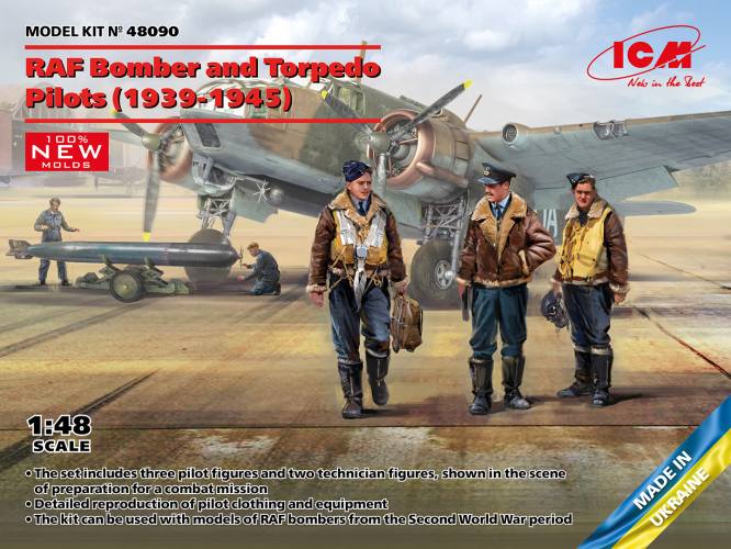 ICM 1/48 48090 RAF BOMBER AND TORPEDO PILOTS 1939-1945