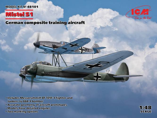 ICM 1/48 48101 MISTEL S1 WWII GERMAN COMPOSITE AIRCRAFT 