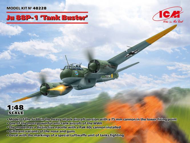 ICM 1/48 48228 JU 88P-1 TANK BUSTER