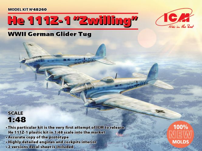 ICM 1/48 48260 HEINKEL HE111Z-1 ZWILLING  UK SALE ONLY 