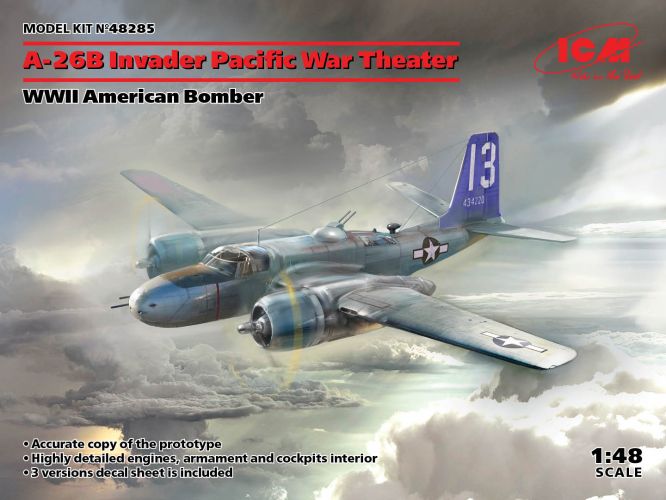 ICM 1/48 48285 A-26B INVADER PACIFIC WAR THEATER 