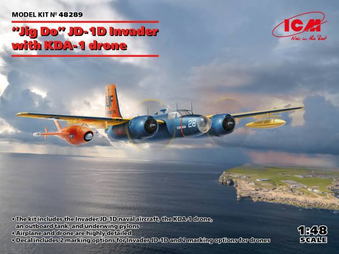 ICM 1/48 48289 JIG DOG JD-1D INVADER WITH KDA-1 DRONE