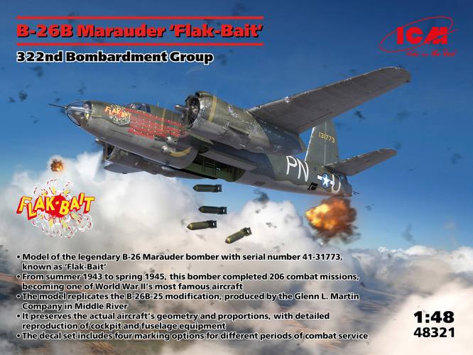 ICM 1/48 48321 FLAK-BAIT B-26B 322ND BOMBARDMENT GROUP