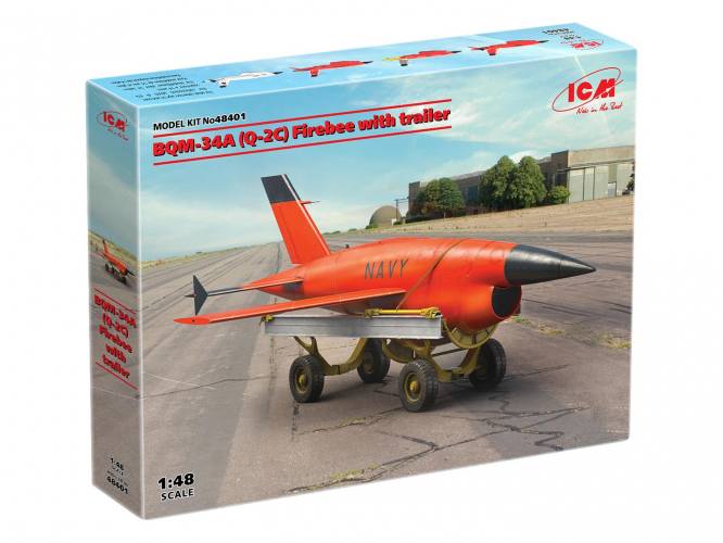ICM 1/48 48401 BQM-34A  Q-2C  FIREBEE WITH TRAILER
