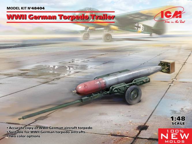 ICM 1/48 48404 WWII GERMAN TORPEDO TRAILER