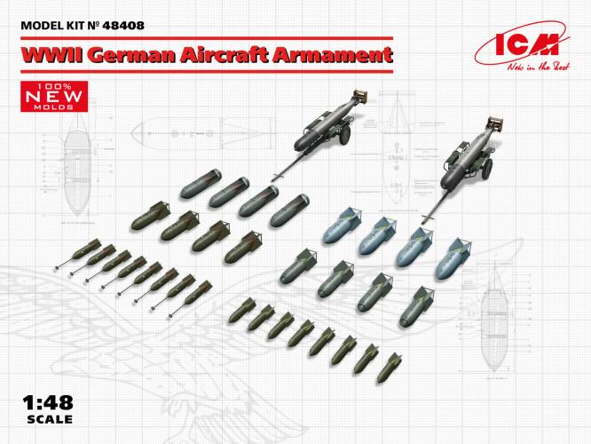 ICM 1/48 48408 WWII GERMAN AIRCRAFT ARMAMENT