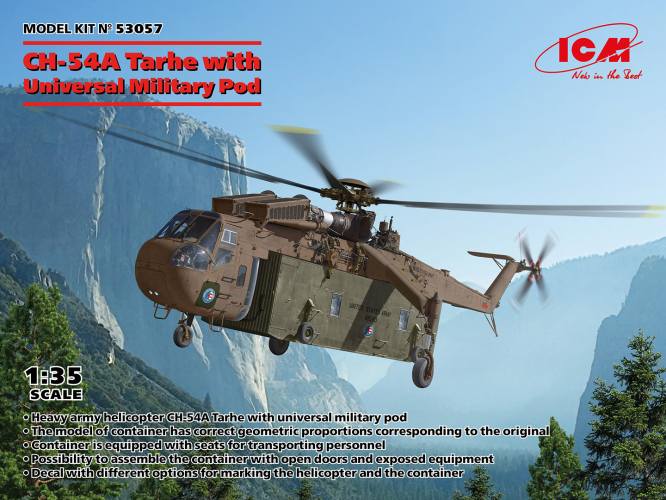 ICM 1/35 53057 CH-54A TARHE WITH UNIVERSAL MILITARY POD