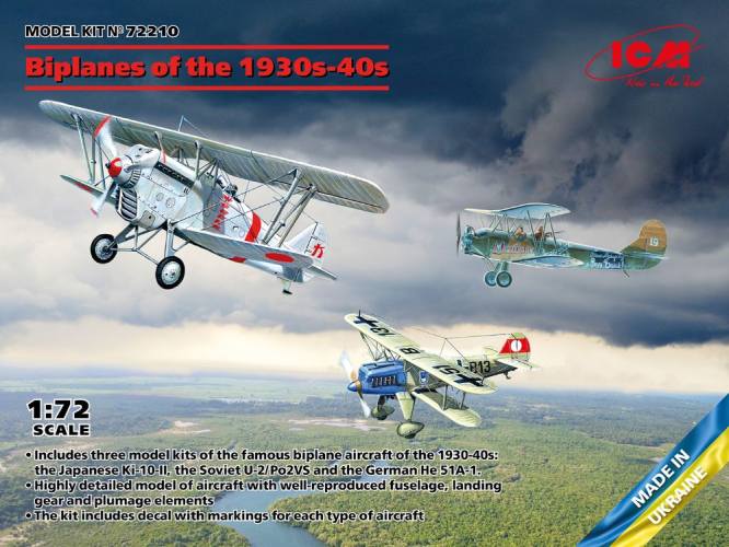 ICM 1/72 72210 BIPLANES OF THE 1930 S - 40 S