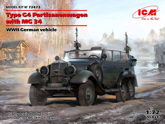 ICM 1/72 72473 TYPE G4 PARTISANENWAGEN WITH MG 34
