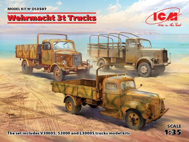 ICM 1/35 DS3507 WEHRMACHT 3T TRUCKS