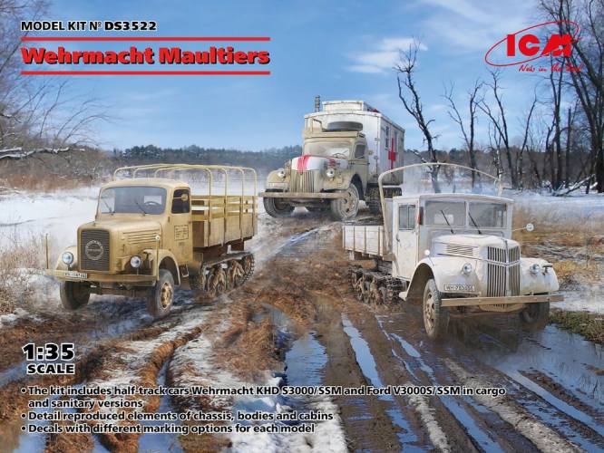 ICM 1/35 DS3522 WEHRMACHT MAULTIERS