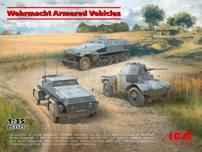 ICM 1/35 DS3525 WEHRMACHT ARMORED VEHICLES