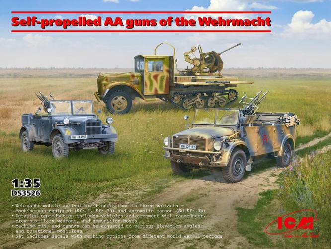 ICM 1/35 DS3526 WEHRMACHT SELF-PROPELLED AA VEHICLES