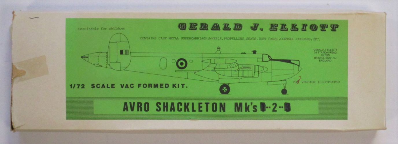 GERALD J ELLIOTT 1/72 AVRO SHACKLETON MK 2