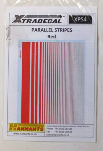 XTRADECAL  2793. XPS4 PARALLEL STRIPES RED