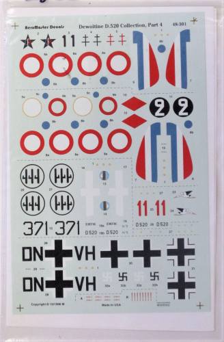 AEROMASTER 1/48 2808. 48301 dewoitine d.520 s pt. 4