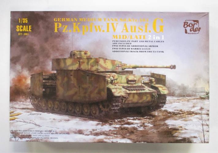 BORDER MODELS 1/35 BT-001 GERMAN MEDIUM TANK SD.KFZ.161 PZ.KPFW.IV AUSF.G MID/LATE