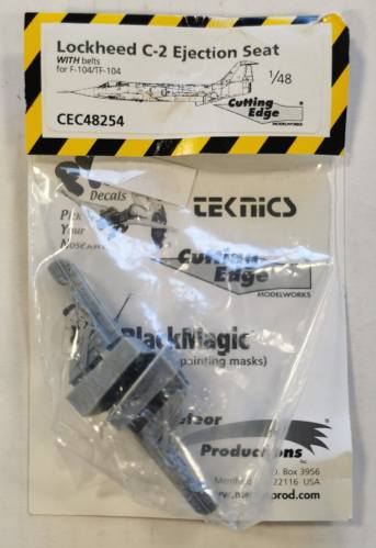 CUTTING EDGE 1/48 48254 LOCKHEED C-2 EJECTION SEAT WITH BELTS FOR F-104/TF-104