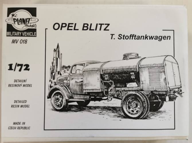 PLANET MODELS 1/72 MV018 OPEL BLITZ T.STOFFTANKWAGEN