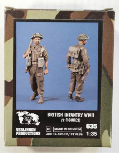 VERLINDEN PRODUCTIONS 1/35 635 BRITISH INFANTRY WWII  2 FIGURES 