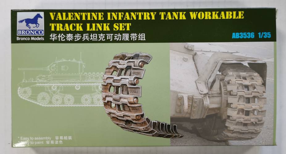 BRONCO 1/35 3536 VALENTINE INFANTRY TANK WORKABLE TRACK LINK SET 