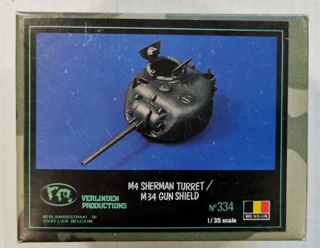 VERLINDEN PRODUCTIONS 1/35 334 M4 SHERMAN TURRET/ M34 GUN SHIELD 