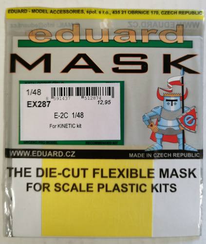 EDUARD 1/48 EX287 E-2C MASK FOR KINETIC KIT 