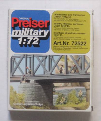 PREISER 1/72 72522 INFANTRY RIFLEMEN PARTISANS USSR 1942/43