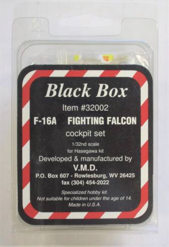 BLACK BOX 1/32 32002 F-16A FIGHTING FALCON COCKPIT SET FOR HASEGAWA