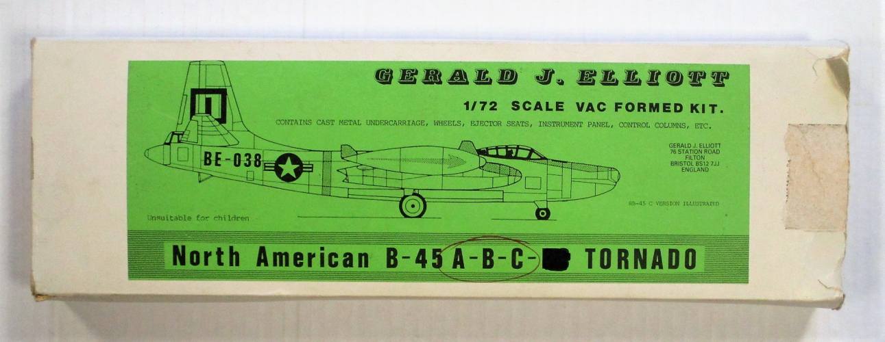 GERALD J ELLIOTT 1/72 NORTH AMERICAN B-45 A-B-C- TORNADO