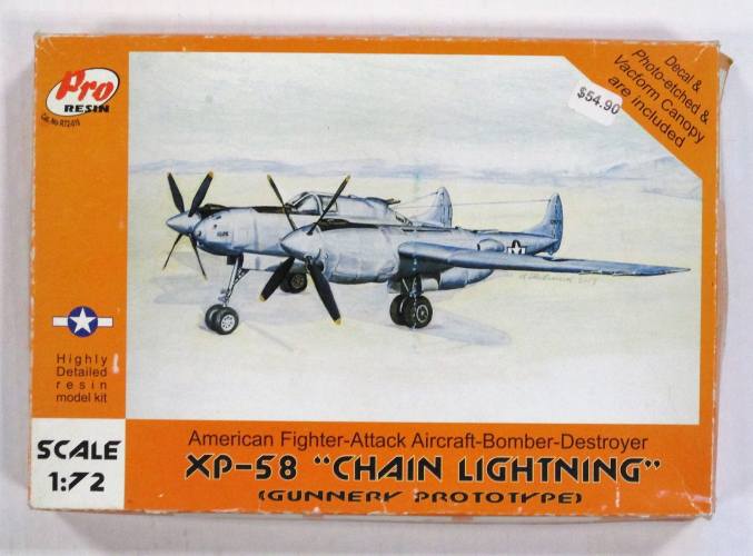 PRO RESIN 1/72 72018 XP-58 CHAIN LIGHTNING GUNNERY PROTOTYPE