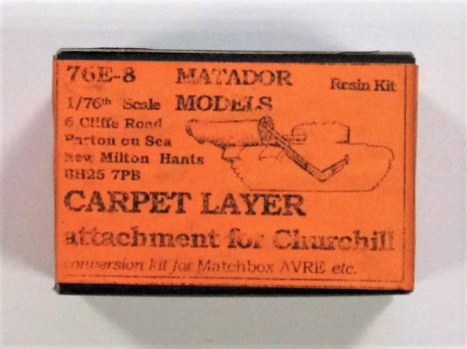 MATADOR MODELS  76E-8 CARPET LAYER ATTACHMENT FOR CHURCHILL FOR MATCHBOX AVRE ETC