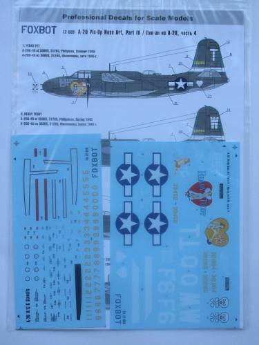 DISCOUNT DECALS 1/72 3035. FOXBOT 72009 A-20 PIN-UP NOSE ART PART VI PERKS PET READY TEDDY