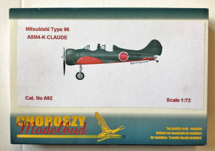CHOROSZY 1/72 A92 MITSUBISHI TYPE 96 A5M4-K CLAUDE