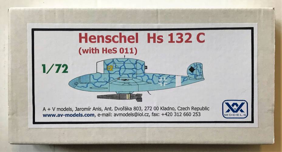 AV MODELS 1/72 HENSCHEL HS 132 C WITH HES 011